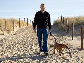 man-hond Man met hond