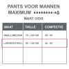 Maattabel pants maximum mannen