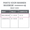 Maattabel pants maximum mannen