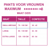 Maattabel pants maximum vrouwen