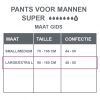 Maattabel pants super mannen