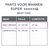 Maattabel pants super mannen